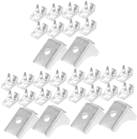 Mikikit 30pcs Cabinet Shelf Support Clip Metal Shelf Clips for Bookcase Kitchen Storage Support for Brackets Shelving