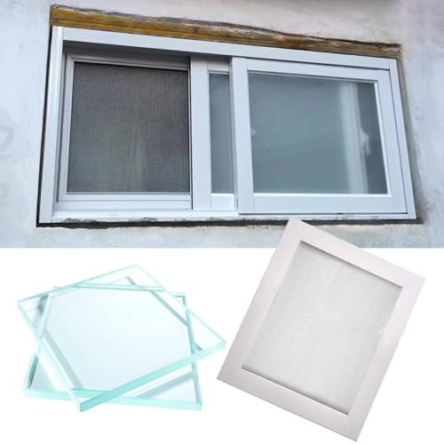 Schiebefenster Fenster Window Kellerfenster Ersatzfenster für Wohnmobile, großes weißes horizontales Schiebefenster aus Aluminium, 120 100 90 80 70 60 50 40 CM Oberlichtfenster für Keller Badezimmer S