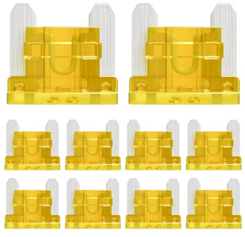 ALLECIN 50 Stück 20A Micro KFZ Sicherungen Mikro 20Ampere Autosicherungen Low Profile Mini 20Amp Flachsicherungen Stecksicherung Niedriges Profil Auto Sicherung für Wohnmobil PKW LKW