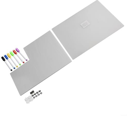 URPIZY Magnetischer Kalender aus Acryl, Wochenplaner, Monatsplaner, Kühlschrank-Nachrichtenbrett, trocken abwischbar, Whiteboard-Organizer mit Marker für Küche, Büro, Zuhause (A三+ A4)