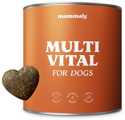 15-in-1 Multivitamin Komplex für Hunde - Multi Vital 110 Snacks (325g) von mammaly - Omega 3, Vitamin B, C, A, D3, E Snacks - Leckerlies für Hund - Unterstützt Immunsystem, Vitalität, Gehirnfunktion
