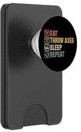 Eat Throw Axes Sleep Repeat Simple Basic Hache Lancer PopSockets PopWallet pour MagSafe