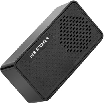 jojofuny Soundbar USB Plug And Play per Laptop Mini Subwoofer Speaker Altoparlante Nero Audio Nitido per Computer Tablet Telefoni Cellulari Videogiochi