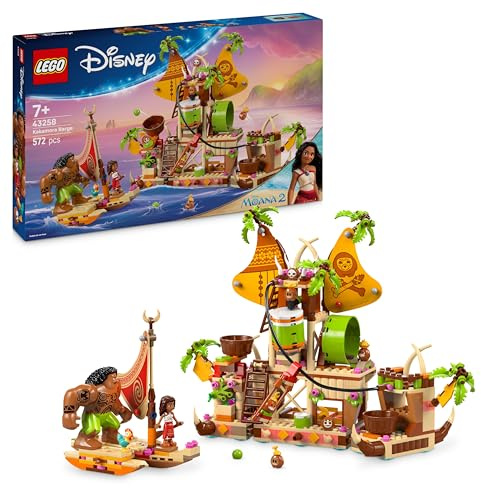 LEGO Disney Vaiana 2 Kakamoras pråm, Byggset med leksaksbåt med skattkista för barn, BygGBart lekset och presentidé för flickor, pojkar och fans från 7 år 43258