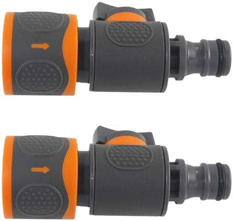 BEAHING Water Shut Off Valve, 2Pcs Shut Off Valve, Quick Release Inline Water Shut Off Valve, Sturdy ABS Water Shutoff Valves, Portable Replacement Hose Valve for Gardening, Car Cleaning