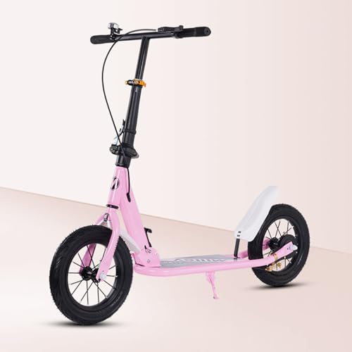 XWJBDF City Roller Erwachsene 150 Kg Tragkraft 290Mm Big Wheel Scooter, Mit Handbremse Und Bremse, Höhenverstellbar Kickscooter, Tretroller Kinder Ab 6 2