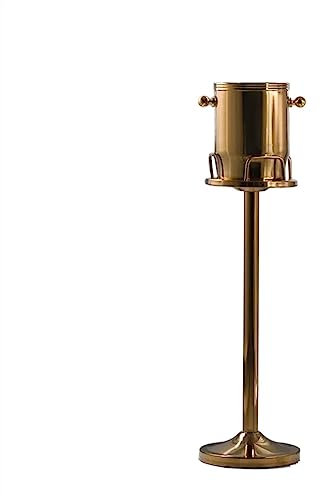 ZJFHEYUO Cubo de Hielo Cubos de Hielo Cubo de Hielo con Soporte y Asas, Cubo Enfriador de Hielo de Acero Inoxidable de Doble Pared para Cerveza, Enfriador de Vino, Uso al Aire lib