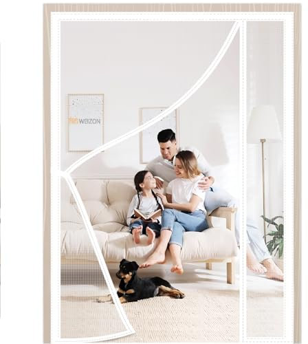 Zanzariera Porta Finestra A Rullo 120x250cm Tenda Anti zanzare Totalmente Magnetica Chiusura Automatica per Porta Finestra Balcone Punch Gratuito Bianco