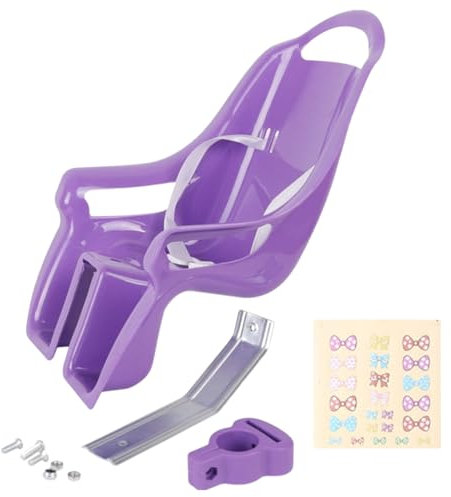 wiroouia Puppenfahrradsitz-Set für Mädchenfahrrad, Kinderfahrrad Puppensitz mit D-I-Y Aufkleber für Mädchen, Babypuppen Fahrradträger Fahrrad Puppen Sitz, Kinderfahrrad Zubehör Für Puppen