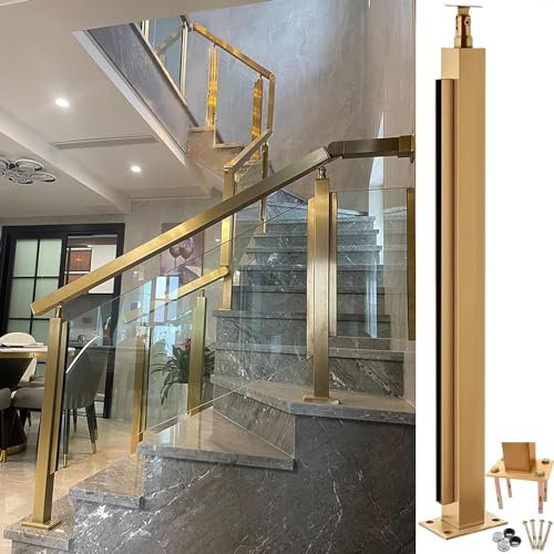 Ringhiera in acciaio inox con morsetto in vetro, resistente, per piscina, terrazza e cortile, corrimano moderno per esterni per sicurezza ed eleganza