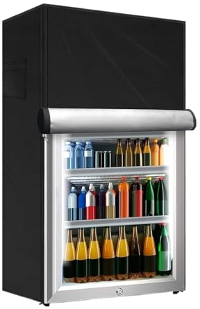 Refrigerator Dust Cover - UV Block, Waterproof | Weather-Resistant Magnetic Zipper Shield, Washable Protection with Easy Fit for Camping Kitchen Freezer, Dorm Use and Beverage Compact Fridges