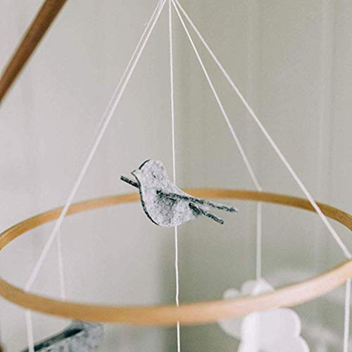 BAOFUYA Mobiles DIY-Set, Mobiler Bettrahmen aus Holz für Bastelset, Einzigartiges 3D-Design, Handgefertigter Anhänger, für Kinderzimmer oder Babyzimmer (Sortierte Farbe #32)