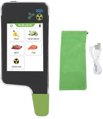 Fafeicy Tragbarer Digitaler Nitrattester 0-9999 Mg/kg, Geigerzähler für Lebensmittelstrahlung Zur Erkennung von Gemüse, Fleisch und Fisch (BLACK)