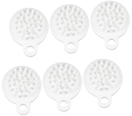 Anneome 6 pièces Brosse Massage Chevelu Exfoliante Douce pour Shampooing Peigne de Nettoyage Tension Réduite Confort Ergonomique pour Types de Cheveux Variés Usage Familial Relaxant