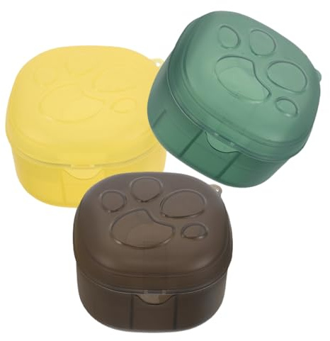 HAMPPLIES 3pezzi Custodia Portaciuccio Zampa di Gatto Leggera e Lavabile Organizer Trasparente per Ciucci da Viaggio Contenitore Antipolvere per Biberon Custodia Portatile per Ragazzo