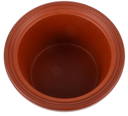 VALICLUD Doublure en Céramique Résistante la Chaleur pour Mijoteuse 4,5 L, Insert en Terre Cuite Rouge-violet, Revêtement Multifonction pour Cuisson Lente et Ragoûts, Accessoire
