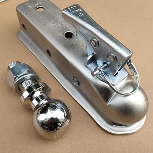 Connettore per rimorchio in metallo, 29,5 x 12,5 x 12,5 cm, argento, resistente all'usura, facile da installare, per progetti di conversione o modifica del rimorchio (C)