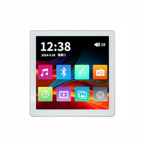 Hipzeepo Smart Home Audio 86 Tipo Min Amplificatore da Parete Bluetooth Touch Screen 2x25W Pannello Musicale Stereo