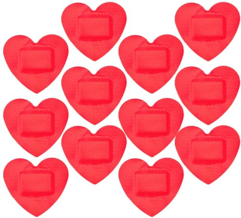 VILLFUL Vendajes Adhesivos 24 en Forma de Corazón para Heridas, Alta Elasticidad y Material Pe Prácticos y Fáciles de Llevar Ideales para Uso Indoor y Outdoor