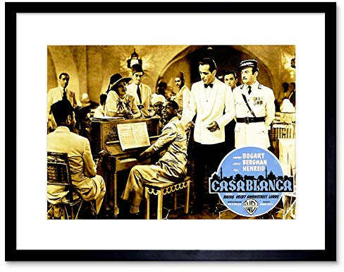 Wee Blue Coo MOVIE FILM CASABLANCA CLASSIC WARTIME DRAMA BOGART FRAMED ART PRINT B12X10778