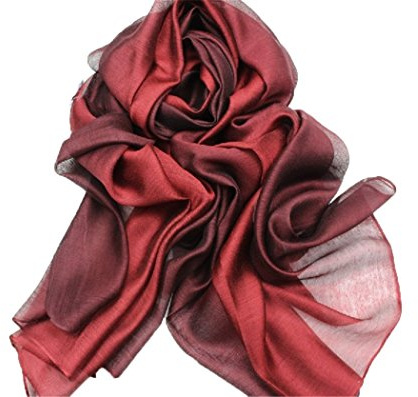Sawekin Damen Schal Stola Halstuch Sommerschals Farbverlauf Stola Für Abendkleid Festlich Hochzeit Braut Seidenschal/Baumwolle Schal Ganzjährig