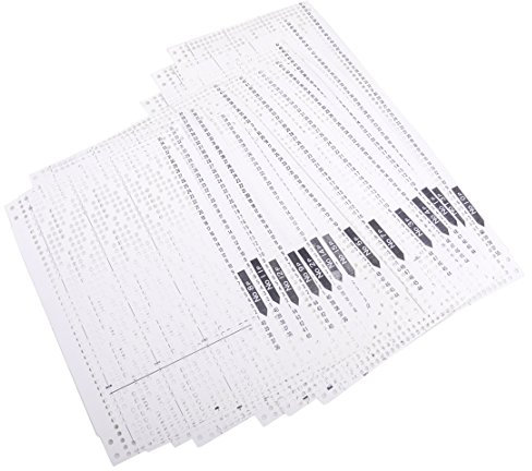 Eastar 15er Set vorgestanzter Kartensatz für Brother KH260 & Co. - Weiß, Kunststoff, Strickkarten, Passend für 24stitch Muster Strickmaschinen