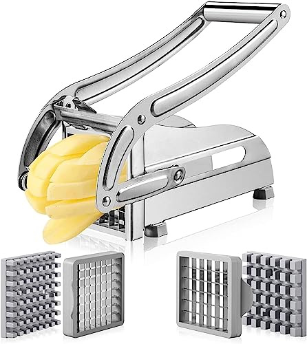 GOTOTOP French Fry Cutter with replacement 2 Blades