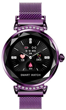 HPYHPY Fashion Lady Smart Bracelet Orologio Frequenza Cardiaca Pressione Sangue Fitness Tracker Polso Diamante Smart Watch Bracciale Impermeabile