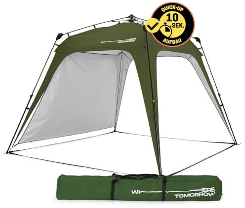 Lumaland Outdoor Padiglione 2,5 x 2,5 m | Impermeabile e protezione UV | Tenda da giardino INCL. 1 pannello laterale e borsa e picchetti | tenda da campeggio e ricezione robusta | Montaggio rapido