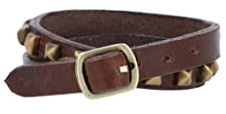 Gusti Armband Leder - Arvid Wickelarmband Schmuck schlichte Lederarmbänder mit goldenen Nieten Vintage Braun Leder
