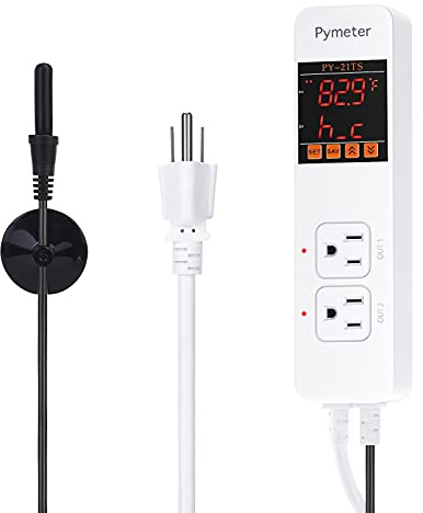 Pymeter Aquarium Heater Thermostat Temperature Controller Heating and Cooling Freshwater Saltwater Aquarium