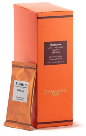 Dammann Frères Rooibos Sudafrica Agrumi - 24 Bustine (48 Gr) Tè Rosso del Deserto Citrus Tea