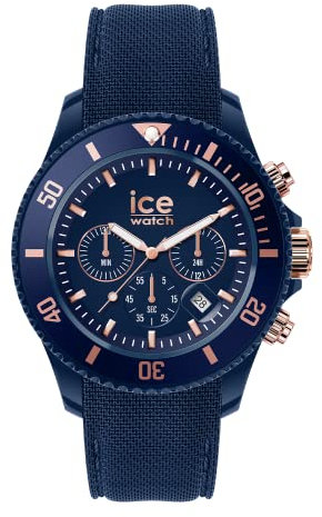 Ice-Watch - ICE chrono Blue rose-gold - Orologio blu da Uomocon Cinturino in silicone - Chrono - 020621 (Large)