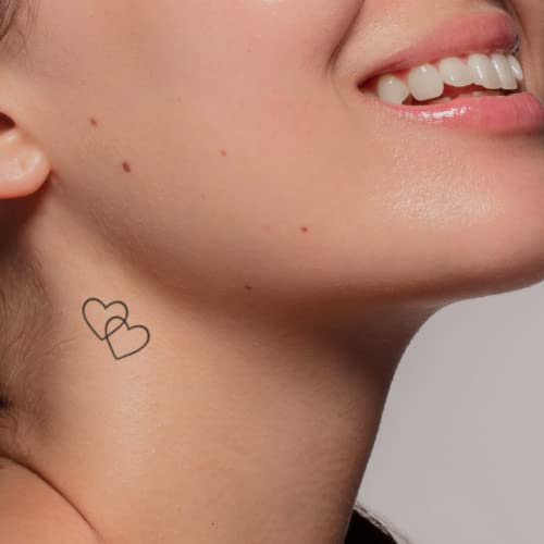 MyJagua Tattoo • 2hearts | 1-2 Wochen Tattoo | Auf Pflanzenbasis | Hautverträglich | Wasserfest | Neue Tattoo Technologie | Kein Klebe Tattoo