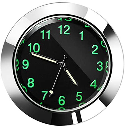 Pomurom Uhr für Auto-Armaturenbrett,Selbstklebende, leuchtende Autolüftungsuhr - Multifunktionale -Autouhr zum Aufkleben auf das Armaturenbrett für das Armaturenbrett, Boot, Fahrrad