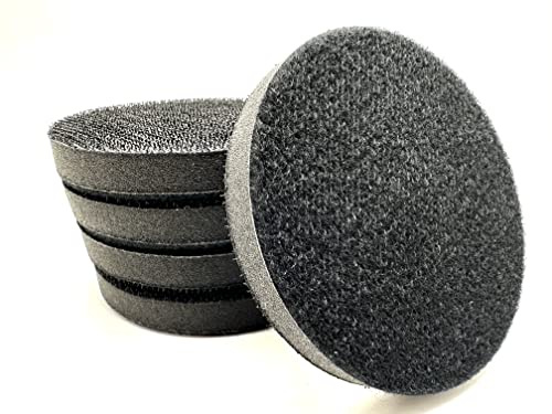 Pro-Graad 4 Inch Hook and Loop Soft Foam Buffering Interface Pad for 4 Backer Pad, 1/2 Thick Soft Density Foam Cushion Sponge Buffer Pad for 4” Sanding Polishing Buffing Discs, 5 Pack