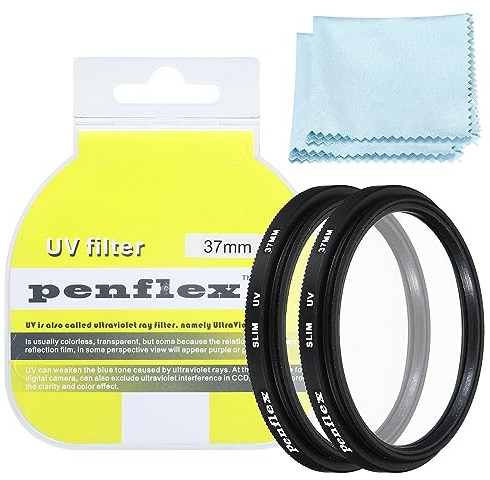 PATIKIL 37mm Filtro, 2uds Protección Filtro Delgado Protección UV Cámara Lente Filtro Aluminio Óptico Cámara Accesorio Cristal Transparentes Imágenes para 37mm Cámara Lente