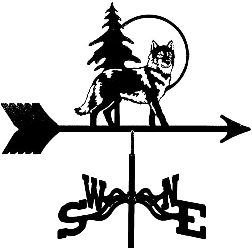 ZAANU Girouette décorative, girouette en Fonte Animale, Support de Toit, girouette Sanglier, indicateur de Direction du Vent, scène de Ferme extérieure, Piquet de Jardin (Style 2)
