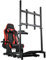 Anman G25 Adjustable Racing Simulator Cockpit(50MM Round Tube)with Red Seat Fit for Logitech G27 G29 G920 G923,Thrustmaster T300,Fanatec Gaming Mount With Monitor Stand Without Wheel Handbrake Pedals