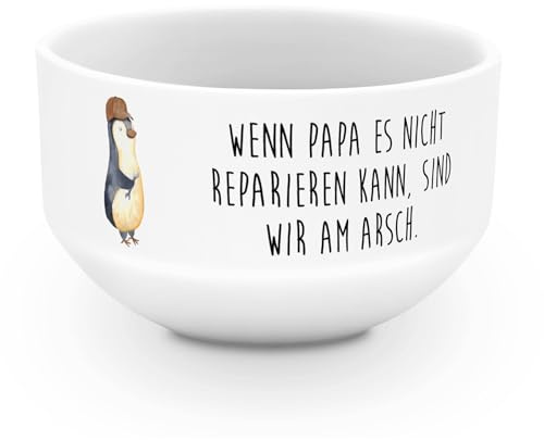 Mr. & Mrs. Panda schale Wenn Papa es nicht reparieren kann, sind wir am Arsch - Geschenk, Schüssel, Bruder, Vati, Bowlschale, Obstschale, Vatertag, Pinguin, Vater, dessertschale, Müslischale