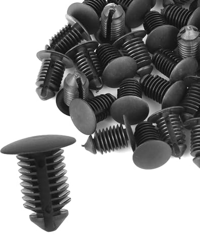 A ABSOPRO Clip per pannelli di fissaggio a rivetti a bullone con diametro foro di 10 mm per Ford e per Mercedes-Benz in plastica nera (set di 40)