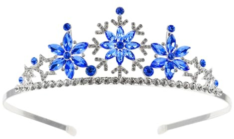SOLUSTRE 1Pc Schneeflocke Krone Kopfschmuck Einzigartige Legierung Haarband Geburtstag Party Hairwear Silber