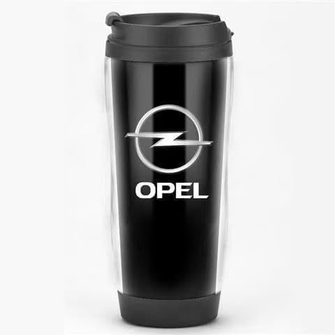 ZTLQ Auto Mug Isotherme pour Opel Mokka B 2020-2024,304 Acier Inoxydable Thé Lait Café Mug to-go Thermos Tasse de Voyage étanche Gobelets Cadeau Emblème,A