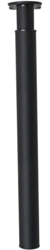 Gambe regolabili in metallo per tavolo da lavoro pieghevole per bar per colazione, gambe di supporto per tubi rotondi, gambe per mobili, gambe regolabili in altezza 70 120 cm, 1 pezzo (bianco) (nero)