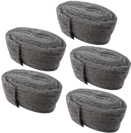 Gatuida 5pcs Rat Blocker Steel Wool Mice Hole Filler Steel Wool for Mice Barrier Pad Garage Ventilation Mesh