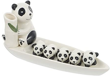 FUNOMOCYA Juego de Soportes para Palillos de Cerámica Panda Blanco 1 Set