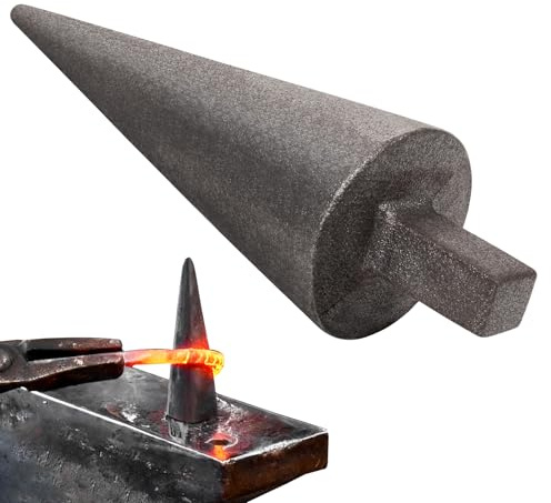 V-SEK 1 Inch Blacksmith Hardy Tool Blacksmithing Anvil Mandrel Metal Forming Cone Forge Tool Kit