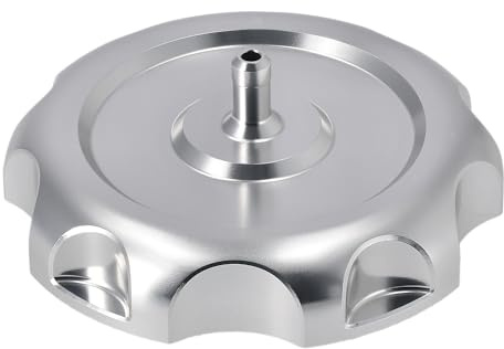 CNC Tankdeckel mit Entlüftung, Racing Optik, Silber - für Simson S50, S51