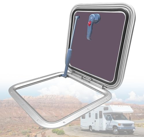 VNATWGOO Finestra da Tetto Quadrata da 360 Mm, 450 Mm, 500 Mm, 627 Mm, per Modifica di Roulotte E Case Mobili 360mm