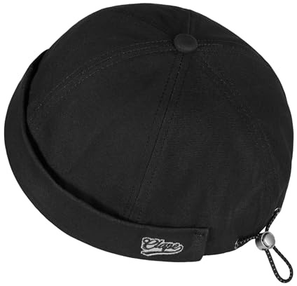 CLAPE Casquette sans Visière pour Homme Femme Coton Pliable Bonnet Docker | Léger,Réglable,Unie,Unisexe Casquette Marin pour Plein Air,Streetwear,Voyage,Pêche